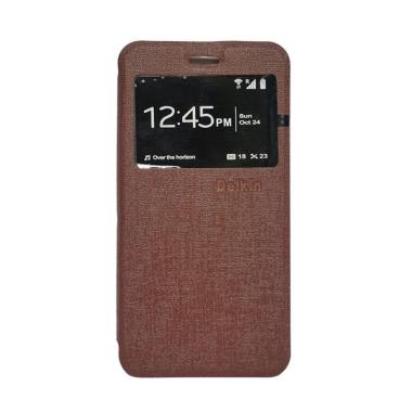 Delkin Flip Cover Casing for Vivo Y35 - Coklat