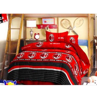 Jaxine Katun Motif AC Milan Set Sprei