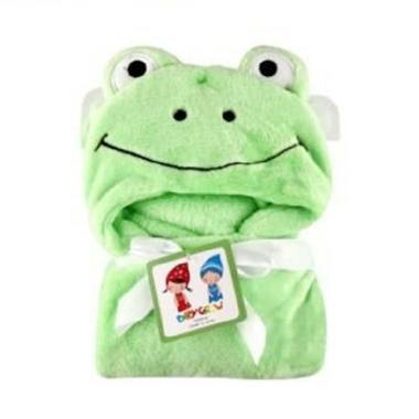 MOMO Carter 3D Frog Selimut Bayi Topi - Green