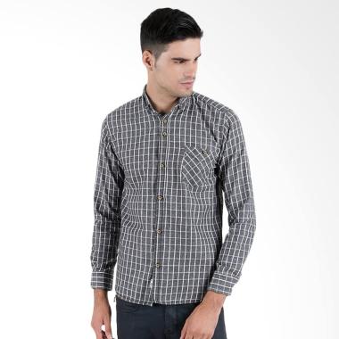Kemeja Flanel Pria Grid 3F17026 - Abu Tua