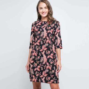 Batik Arjunaweda 28348090 Sackdress Batik Ceplok Merak Wanita - Hitam S --