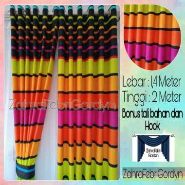 Gorden Murah Gorden Minimalis Katun Jepang Raimbow Raimbow