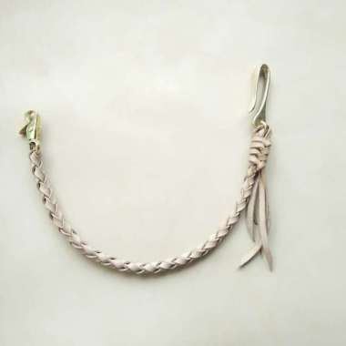 Keizo leather Wallet Chain Rope V Tali Dompet Kulit Vegtan Solid Brass Kuningan Natural