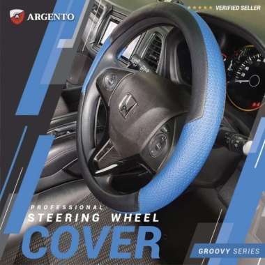 Mercy 190 E W201 W204 Sarung Steer Stir Cover Setir Mobil Groovy Argento Biru Hitam
