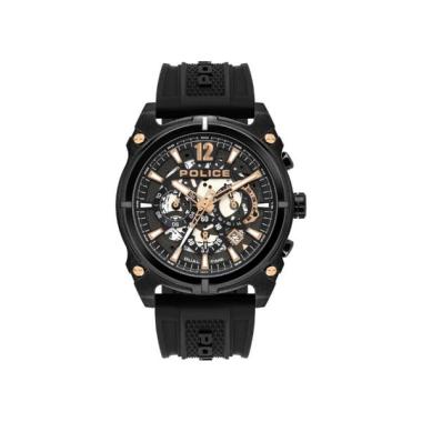 Police Antrim Dual Time Jam Tangan Pria [PL-16020/JSB.61P] Original Black Rosegold