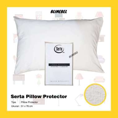 Serta Pillow Protector 51x76cm / Sarung Pelindung Bantal Serta Putih