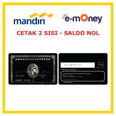 Kartu MANDIRI E-MONEY Design American Express Credit Card Amex 15 etoll Custom Emoney [ SALDO NOL / 