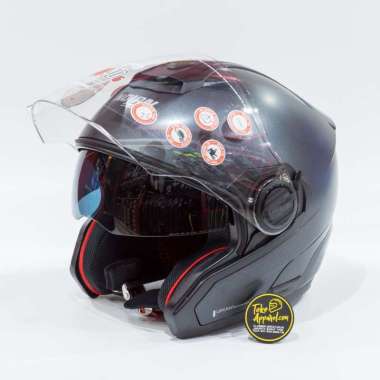 Nolan N405 Spesial Helm Half Face L Black Graphite
