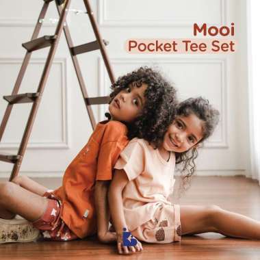 Mooi Pocket Tee Set 5 tahun Musk Lemon