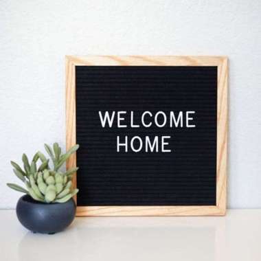 Changable Felt Letter Board 10’ / DIY Felt Letter Board Hitam