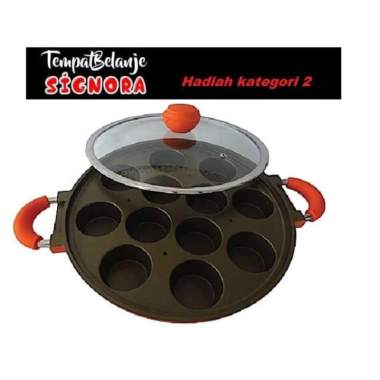 Signora Medi Maker Snack Pan Marble Kue Apem, Serabi, Lumpur Orange