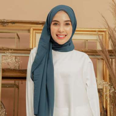Lozy Hijab - Embroidery Signature Shawl Denim