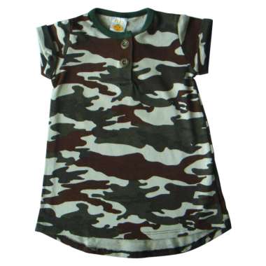 PLEU Dress Army - Dress Anak Bayi Perempuan 6 bulan Hijau Army
