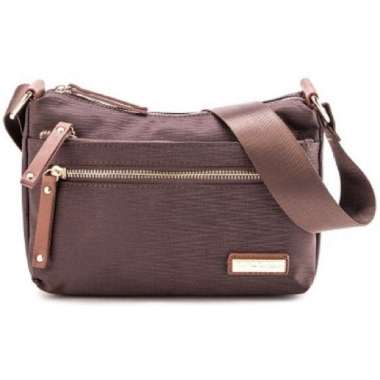 Phillipe Jourdan Merrisa Tas Selempang Wanita Coklat (Canvas)