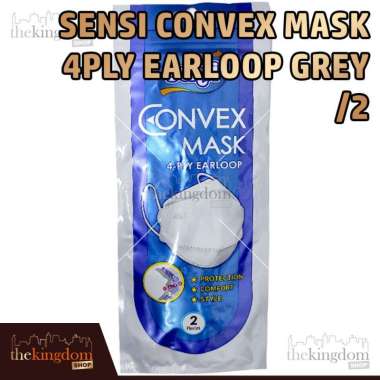 Sensi Convex Mask 4ply Earloop /2 Masker Medis Taraf N95 KN95 3D Sachet Disposable GREY