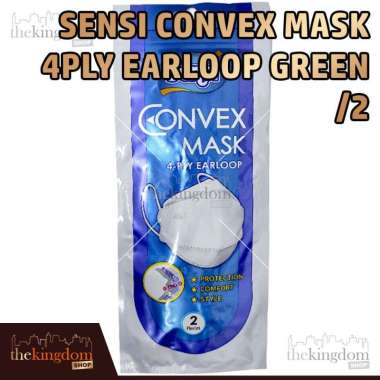 Sensi Convex Mask 4ply Earloop /2 Masker Medis Taraf N95 KN95 3D Sachet Disposable GREEN