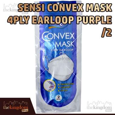 Sensi Convex Mask 4ply Earloop /2 Masker Medis Taraf N95 KN95 3D Sachet Disposable PURPLE
