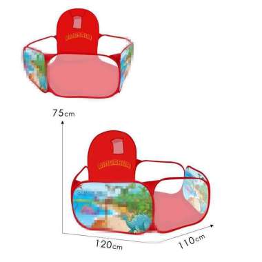 ONE - M7 Mainan Kolam Mandi Bola 1.2m Tenda Keranjang Mandi Bola Anak + Ring Basket Hadiah Ulang Tah