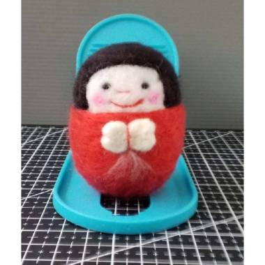 DIY Cute felting Doll/hand craft boneka felting/bahan lengkap disertai stap by stap cara membuat bon