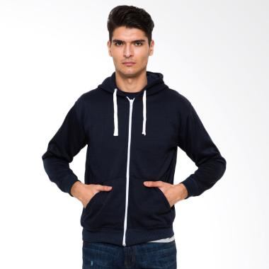 Hoodieku Zipper Hoodie Jaket Pria - Navy