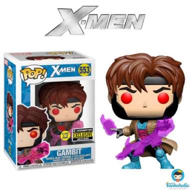 Funko POP! Marvel X-Men - Gambit w- Cards Glow in the Dark EE STICKER