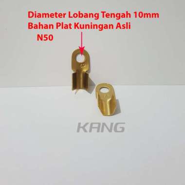 Terminal Skun Klem Lug Kabel Cable Aki Accu Kuningan Asli Besar NS50