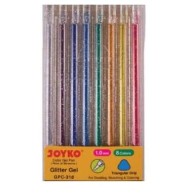Joyko colour pen gel GPC 318 /1.0mm 8 warna glitter pen atk stationery