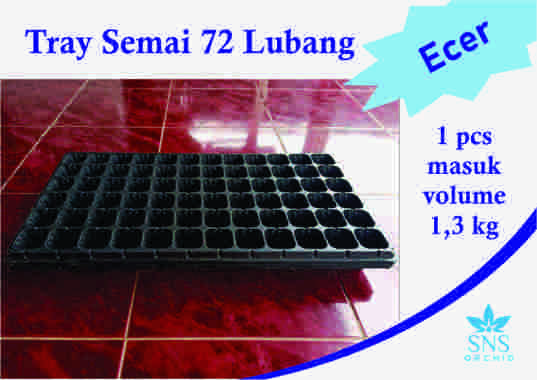 Tray Semai Bibit Anggrek 72 lubang biji benih sayur bunga hidroponik plastik