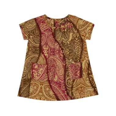 TORIO Smart Casual Batik Dress - Baju Dress Batik Anak Perempuan - Pakaian Anak Perempuan 3-6 bulan