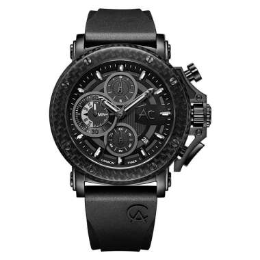 Alexandre Christie AC 9205 MC REPBA(GL) Carbon Special Edition Chronograph Black Rubber Strap  [Mach