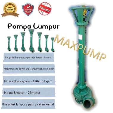 MAXPUMP YW100-80-10-4 MUD PUMP Pompa Lumpur Pompa Celup Submersible Pump 5.5Hp 4000W 3Phase 100 kubi