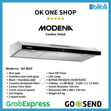MODENA Cooker Hood Moderno - RX 9632 [Jadetabek]
