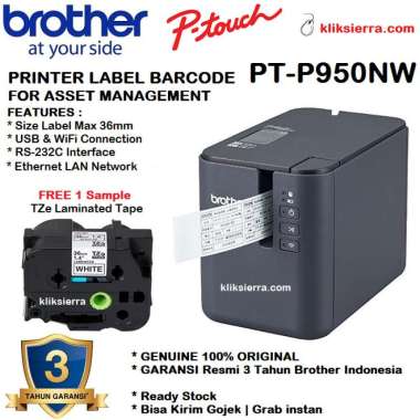 Promo BROTHER PT-P900W PTouch Printer Label PTP900 Barcode ...