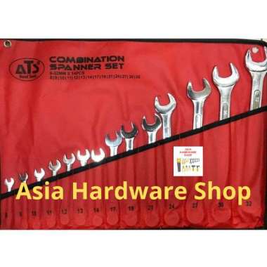 Kunci Ring Pas Set 14pcs ATS 8 mm - 32 mm Combination Wrench 14 pcs