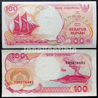 Uang Kuno 100 Rupiah 1992 Kapal Pinisi (UNC GRESS)