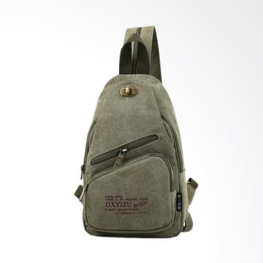 Martinversa Import Best Kanvas Sling Bag Pria - Army Green CH14