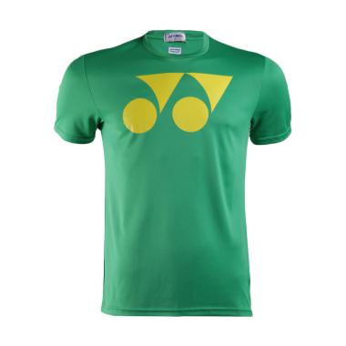 YONEX Round Neck T-Shirt Badminton Pria - Green [RM-S092-785-178RN-16-S]