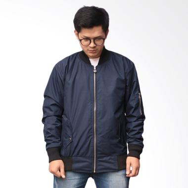 Verboten Pilot Trendy Jaket Bomber Pria - Navy