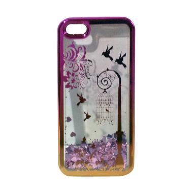OEM Water Glitter Aquarium Motif Bu ... Phone 5 or 5S - Pink Gold