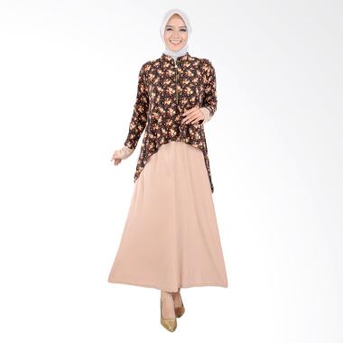 Jfashion Maxi Krah Shanghai Variasi ... Long Dress - Zaskia Krem