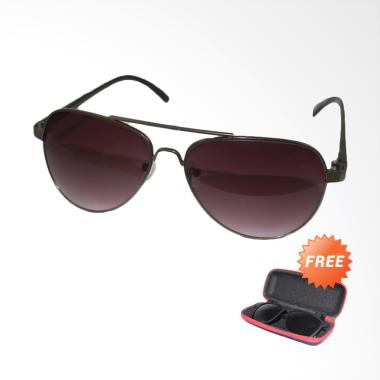OEM ID Sunglass Aviator Pria Wanita Frame - Coklat [SUN 1003-02]
