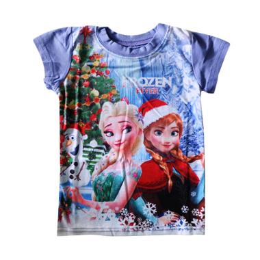 J2 Christmas Frozen Kaos Anak - Ungu