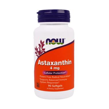 Now Foods Astaxanthin Suplemen [4 mg/ 90 Softgels]
