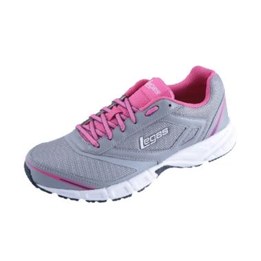 League Women Legas Rapid LA W Sepatu Lari Wanita - Grey Pink