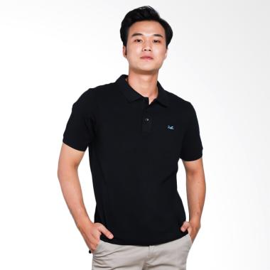 Carvil Blk-01B Polo T-Shirt Pria - Black