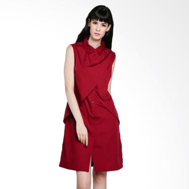 Miyoshi Josei MJ17DR023BM Dress Wanita - Maroon Miyoshi Josei MJ17DR023BM Dress Wanita - Maroon