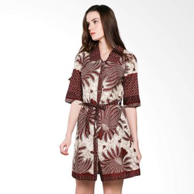 Koesoema Clothing Ghea Batik Tunic Dress Wanita - Putih