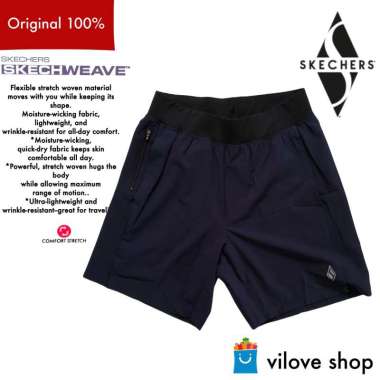 Skechers Men's Sport Short navy / Celana Pendek Skechers Pria / Celana Pendek Pria / Celana Pria / C