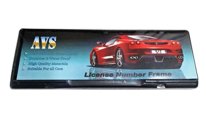 AVS Tatakan Plat Nomor - Frame Plat Nomor 46cm Hitam Only