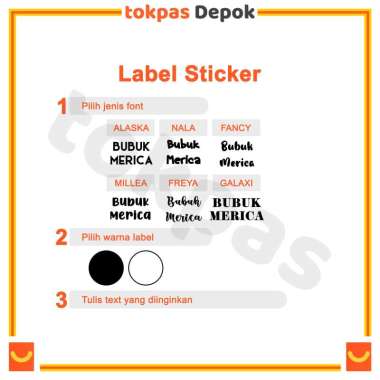 Cutting Sticker Custom Desain Nama Tulisan Waterproof Hitam